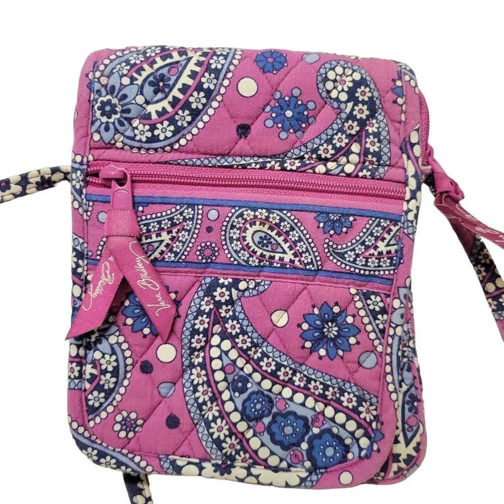 Vera Bradley Boysenberry~Purple Paisley~Mini Hipster Crossbody - Picture 2 of 8